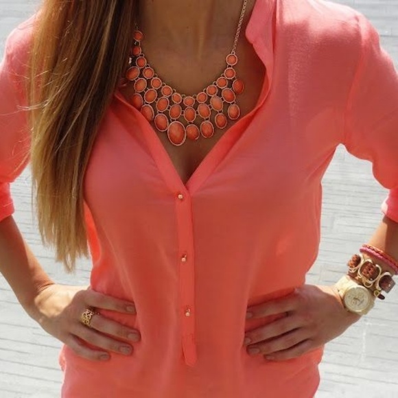 Boutique Tops - JUST IN Boutique Coral Top